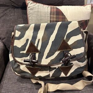 Dooney & Bourke Zebra Print with Brown Accents
